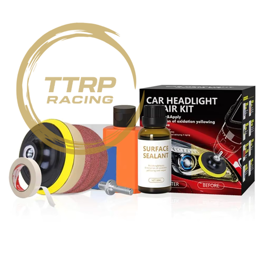 Car Headlight Restoration Kit – Polishing Paste, Brightener & Sanding Set for Clear Lenses